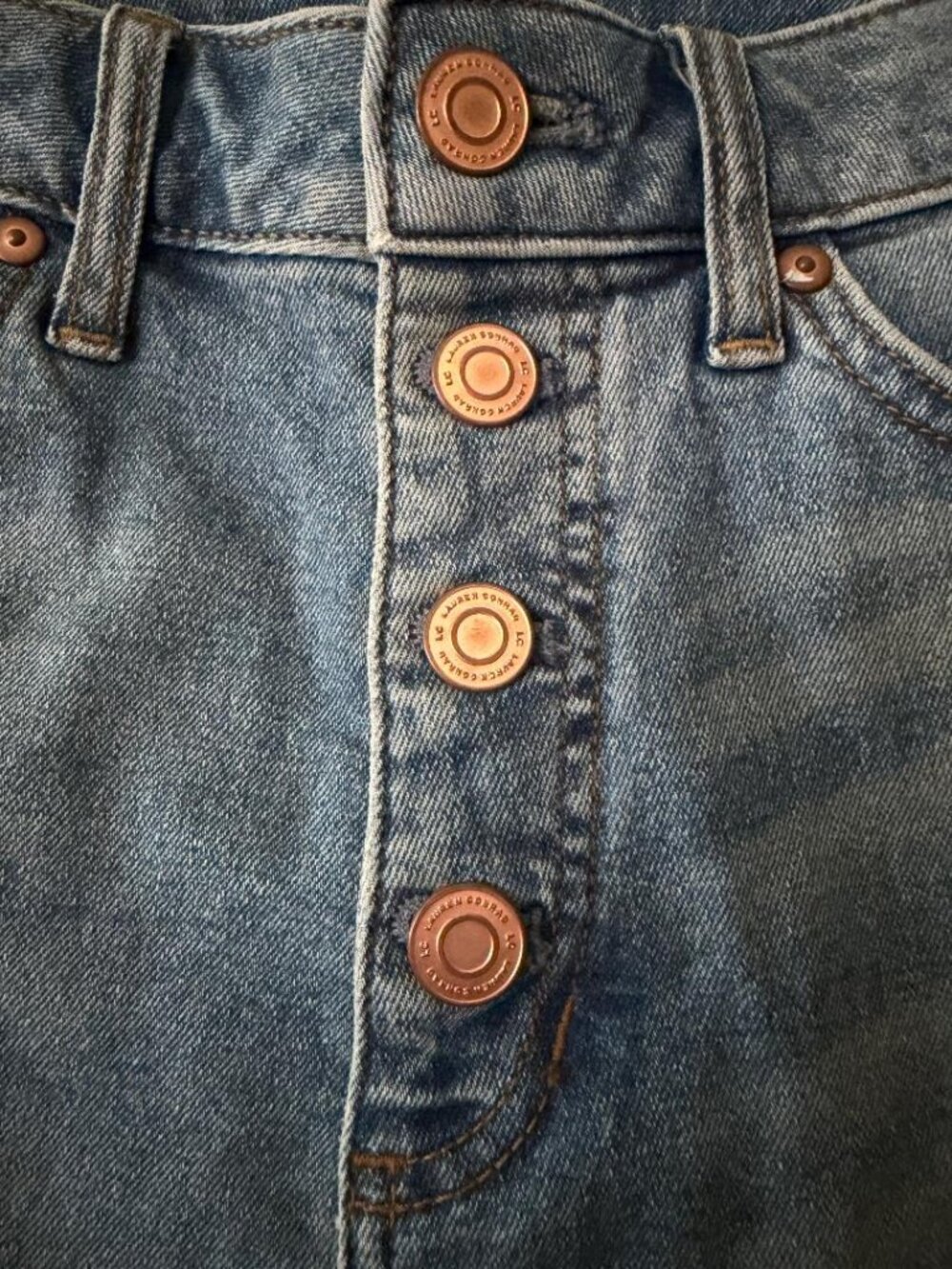 LC Lauren Conrad High‑Rise Button‑Fly Denim Shorts | Size 8 - Picture 3 of 6